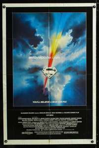 h525 SUPERMAN one-sheet movie poster '78 Bob Peak shield style artwork!