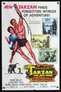 h530 TARZAN THE APE MAN one-sheet movie poster '59 Edgar Rice Burroughs