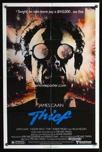 h542 THIEF one-sheet movie poster '81 really cool James Caan image!