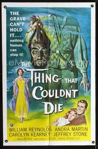 h543 THING THAT COULDN'T DIE one-sheet movie poster '58 Universal horror!
