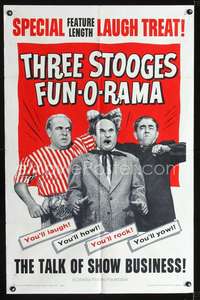 h546 THREE STOOGES FUN-O-RAMA one-sheet movie poster '59 Larry, Moe & Joe