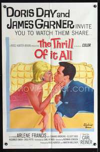 h549 THRILL OF IT ALL one-sheet movie poster '63 Doris Day, James Garner