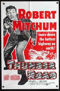 h550 THUNDER ROAD one-sheet movie poster R62 moonshiner Robert Mitchum!