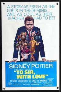 h556 TO SIR WITH LOVE one-sheet movie poster '67 Sidney Poitier, Lulu