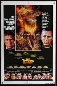 h570 TOWERING INFERNO one-sheet movie poster '74 Steve McQueen, Paul Newman