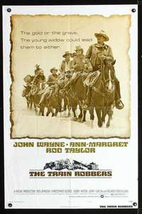 h582 TRAIN ROBBERS style B one-sheet movie poster '73 John Wayne, Ann-Margret