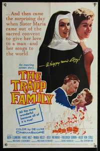 h583 TRAPP FAMILY one-sheet movie poster '60 real life Sound of Music!
