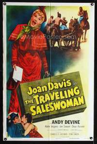h584 TRAVELING SALESWOMAN one-sheet movie poster R55 Joan Davis, Devine