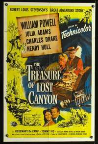 h587 TREASURE OF LOST CANYON one-sheet movie poster '52 William Powell