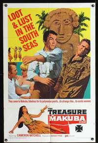 h588 TREASURE OF MAKUBA one-sheet movie poster '67 Cameron Mitchell