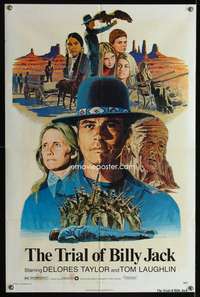 h589 TRIAL OF BILLY JACK one-sheet movie poster '75 Tom Laughlin by Salle!