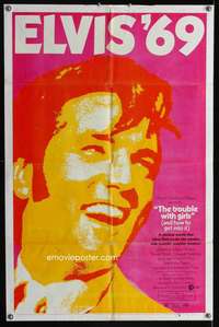 h593 TROUBLE WITH GIRLS one-sheet movie poster '69 gangster Elvis Presley!