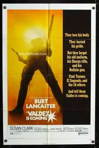 h607 VALDEZ IS COMING one-sheet movie poster '71 Lancaster, Elmore Leonard