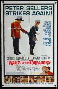h619 WALTZ OF THE TOREADORS one-sheet movie poster '62 Peter Sellers