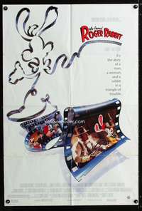 h628 WHO FRAMED ROGER RABBIT one-sheet movie poster '88 Robert Zemeckis