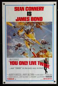 h640 YOU ONLY LIVE TWICE one-sheet movie poster R80 Sean Connery IS Bond!