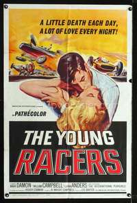 h643 YOUNG RACERS one-sheet movie poster '63 Roger Corman, car racing!