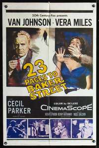 k003 23 PACES TO BAKER STREET one-sheet movie poster '56 Van Johnson, Miles