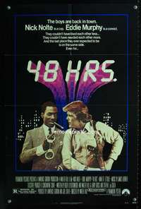 k011 48 HOURS one-sheet movie poster '82 Nick Nolte, Eddie Murphy