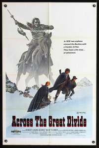 k020 ACROSS THE GREAT DIVIDE one-sheet movie poster '77 McQuarrie art!