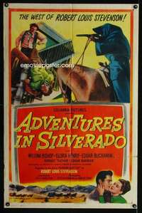 k024 ADVENTURES IN SILVERADO one-sheet movie poster '48 Robert L. Stevenson