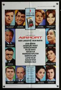 k025 AIRPORT one-sheet movie poster '70 Burt Lancaster, Dean Martin