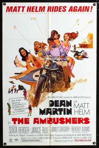 k033 AMBUSHERS one-sheet movie poster '67 Dean Martin as Matt Helm!
