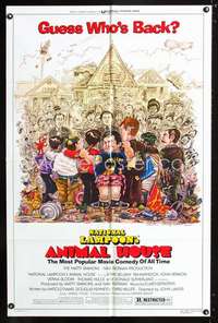 k037 ANIMAL HOUSE one-sheet movie poster R79 John Belushi, Landis classic!