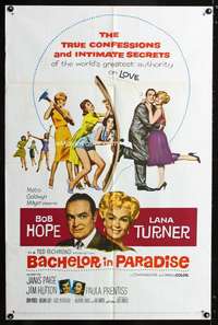 k048 BACHELOR IN PARADISE one-sheet movie poster '61 Bob Hope, Lana Turner