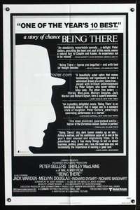 k077 BEING THERE reviews one-sheet movie poster '80 Peter Sellers, MacLaine