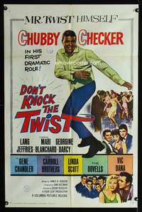 k199 DON'T KNOCK THE TWIST one-sheet movie poster '62 Chubby Checker