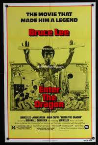 k213 ENTER THE DRAGON one-sheet movie poster R79 Bruce Lee classic!