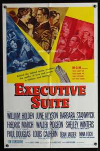 k219 EXECUTIVE SUITE one-sheet movie poster R62 William Holden, Stanwyck