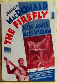 k239 FIREFLY one-sheet movie poster R62 Jeanette MacDonald, Allan Jones