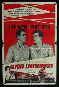 k248 FLYING LEATHERNECKS one-sheet movie poster R56 John Wayne, Robert Ryan