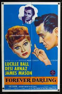 k258 FOREVER DARLING one-sheet movie poster '56 Desi Arnaz, I Love Lucy!