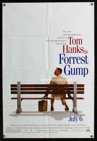 k262 FORREST GUMP DS advance one-sheet movie poster '94 Tom Hanks, Zemeckis