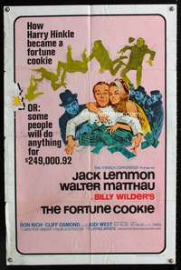 k265 FORTUNE COOKIE style B one-sheet movie poster '66 Lemmon,Matthau,Wilder