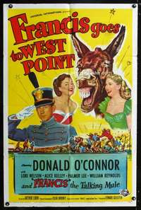 k270 FRANCIS GOES TO WEST POINT one-sheet movie poster '52 Donald O'Connor
