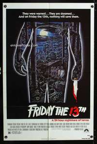 k274 FRIDAY THE 13th one-sheet movie poster '80 horror classic!