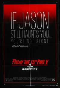 k277 FRIDAY THE 13th 5 one-sheet movie poster '85 Corey Feldman, horror!