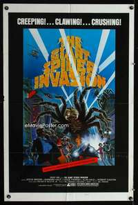 k295 GIANT SPIDER INVASION style B one-sheet movie poster '75 big bugs!