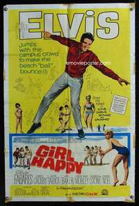 k298 GIRL HAPPY one-sheet movie poster '65 Elvis Presley, rock & roll!