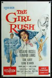 k300 GIRL RUSH one-sheet movie poster '55 Rosalind Russell in Las Vegas!