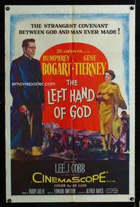 k426 LEFT HAND OF GOD one-sheet movie poster '55 priest Humphrey Bogart!