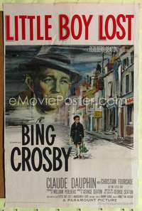 k443 LITTLE BOY LOST one-sheet movie poster '53 Bing Crosby, Fourcade