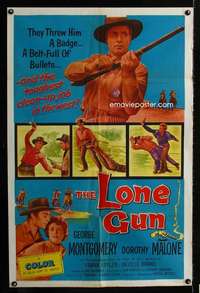 k450 LONE GUN one-sheet movie poster '54 George Montgomery, Dorothy Malone