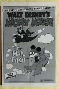 k472 MAIL PILOT one-sheet movie poster R74 Disney, pilot Mickey Mouse!