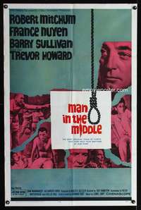 k476 MAN IN THE MIDDLE one-sheet movie poster '64 Robert Mitchum, Nuyen