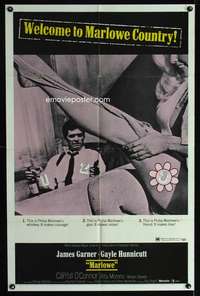k485 MARLOWE one-sheet movie poster '69 James Garner, Gayle Hunnicutt